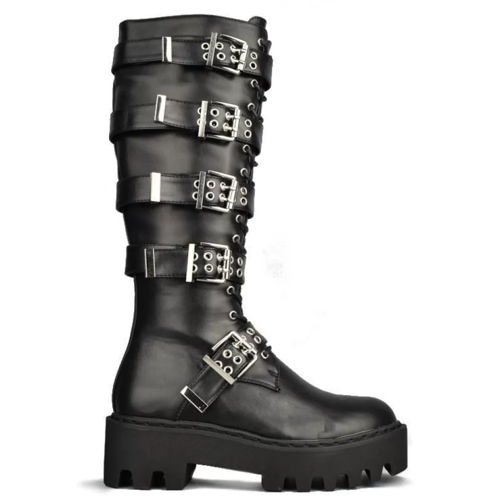 LAMODA Knee-High Boots< Lmf 426 Black