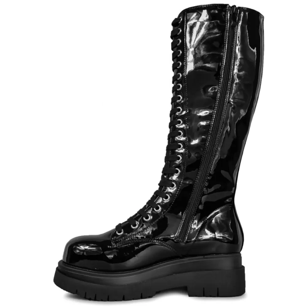 SEDAI Knee-High Boots< Zr4 Black Patent