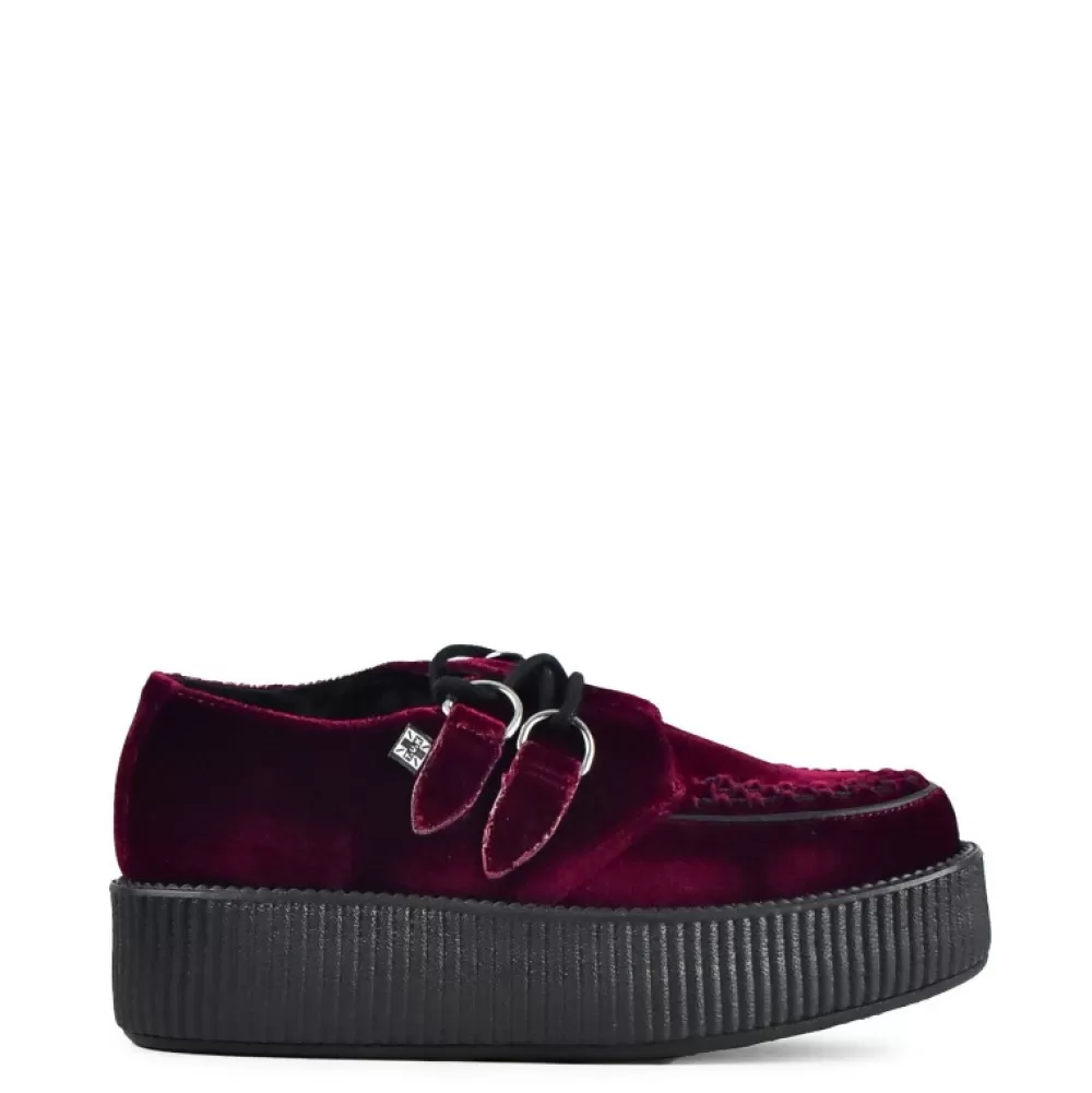 T.U.K. Creepers<Tuk Av8463 Burgundy Vegan