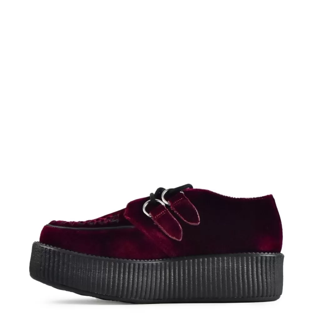 T.U.K. Creepers<Tuk Av8463 Burgundy Vegan